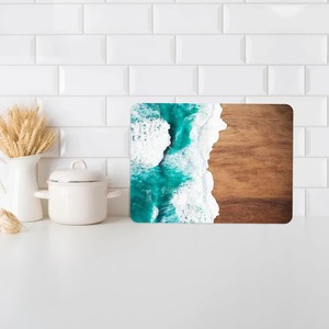 Planche à découper en bois inspirée de l'océan, qualité supérieure, multifonctionnelle, pour une utilisation quotidienne, en provenance d'Inde - Product Image 6