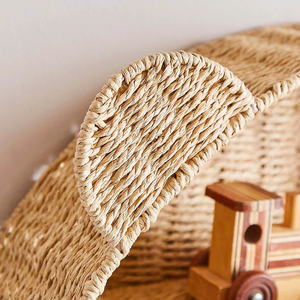 Elegant Round Seagrass Wall <b>Shelf</b> Handwoven Wicker Display <b>Shelf</b> High Quality OEM ODM Factory Wholesale - Product Image 2