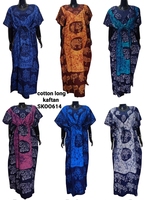Robes kaftan maxi bohèmes en denim de coton, anti-rides, respirantes, lavables, écologiques, dernier design, pour femmes, Inde