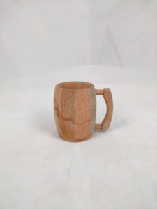 Handmade Eco-Friendly Wooden Mug Rustic and Durable Natural Wood <b>Cup</b> Vintage Design Style for <b>Parties</b> - Product Image 4