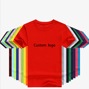Camiseta de manga corta barata de algodón y poliéster para hombre, Camiseta lisa con logotipo personalizado impreso, camiseta DIY para hombre - Product Image 2