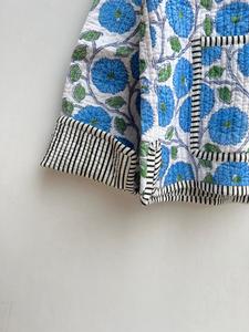 แจ็คเก็ตผ้าฝ้ายบุนวมแบบกลับด้านได้สำหรับผู้หญิงชาวอินเดียใหม่ใส่ได้ทุกฤดูเสื้อแจ็คเก็ตพิมพ์ลายดอกไม้แบบลำลองระบายอากาศได้ดีเยี่ยม - Product Image 5