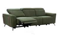 Ensemble de canapés inclinables modernes au design unique, avec dossier rembourré, couleur personnalisable, pieds en métal, dossier haut, pour appartement, centre commercial, villa