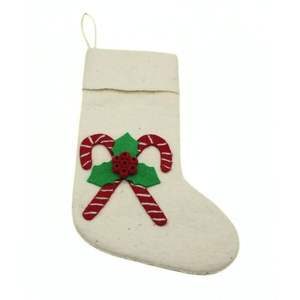 Chaussette de Noël en feutre de laine douce - Chaussette de Noël en feutre de couleur personnalisée - Chaussette de Noël en feutre de qualité supérieure - Product Image 1