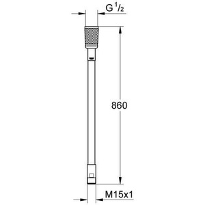 For Grohe 1/2 Inch <b>Hose</b> M 15 X 860 mm Bath & Toilet Supplies - Product Image 4