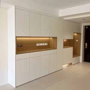 Buffet <span class=keywords><strong>de</strong></span> style Mid-Century personnalisable avec meuble à vin et plan <span class=keywords><strong>de</strong></span> travail, en panneaux <span class=keywords><strong>de</strong></span> particules, pour salon et salle à manger <span class=keywords><strong>de</strong></span> villa - Product Image 2