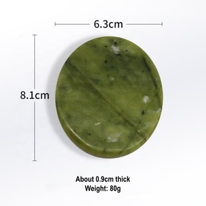 Pierre de massage énergétique en jade vert Xiuyan 100% naturel, pierre de thérapie chaude pour spa, <span class=keywords><strong>yoga</strong></span>, relaxation, OEM, ODM, sur mesure - Product Image 3