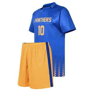 Set Jersey olahraga kustom sublimasi warna ganda pria Premium | Pakaian atletik personalisasi untuk tim sepak bola basket