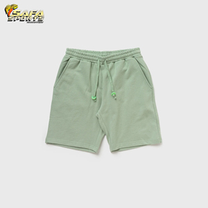 กางเกงออกกำลังกายขาสั้นสำหรับผู้ชายกางเกงขาสั้นผ้าย้อมสีพื้นกันรอยยับไม่ยับสำหรับออกกำลังกายเล่นฟิตเนส - Product Image 2