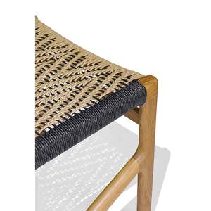 New Style Dining <b>Chair</b> Natural Wood with Rattan <b>Black</b> Combination Outdoor Restaurant Hotel <b>Chair</b> Wholesale - Product Image 6