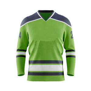 เครื่องแบบฮ็อกกี้น้ำแข็งแฟชั่นเสื้อโพลีเอสเตอร์ตาข่ายฮ็อกกี้น้ำแข็งเสื้อเจอร์ซี่แบบสั่งทำชุดระบายอากาศ - Product Image 3