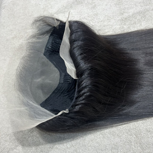 Cheveux Indiens Vierge Remy Brun Clair Lisses Sans Colle pour Perruques Lace Front Densité 180% Longueur Moyenne 100% Non Traités - Product Image 3