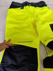 Pantalones de trabajo personalizados de alta calidad para hombres, uniforme de seguridad Premium para exteriores con bolsillo reflectante de alta visibilidad, 2025 - Product Image 4