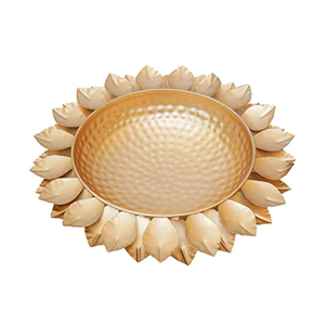 Maison fait à la main indien élégant en laiton Urli Stand décoration poudre noire conçu comme pot de fleur pour une utilisation au sol - Product Image 4