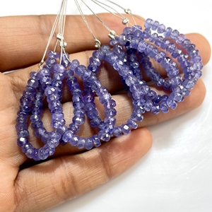 ลูกปัดรูปทรงกลม Tanzanite เหลี่ยมเพชรพลอยสีฟ้าสำหรับทำเครื่องประดับ - Product Image 2