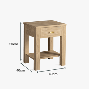 Modena Modern Minimalist Bedside <b>Table</b> European Style Smart Nightstand Solid MDF Wood <b>Foldable</b> Design for Bedroom Apartment Use - Product Image 6