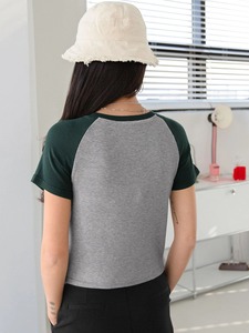 เสื้อยืดแขนสั้นสำหรับผู้หญิงเสื้อยืดขนาดและโลโก้ตามสั่งเสื้อยืดสำหรับผู้หญิงสไตล์ที่ดีที่สุด - Product Image 2