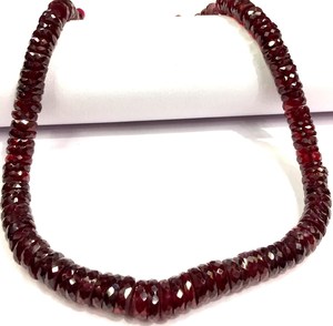 Phụ nữ xinh đẹp của phòng thí nghiệm phát triển màu đỏ <span class=keywords><strong>ruby</strong></span> đá quý Hạt Vòng Cổ tuyệt vời tâm-thổi món quà đặc biệt cho cô ấy vào các lễ hội - Product Image 2