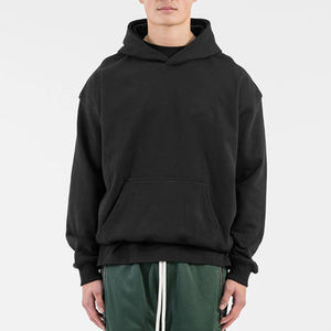 Custom Oversized Drop Shoulder 600gsm Hoodie <b>Men</b> Wholesale High Quality Heavyweight Baggy Pullover <b>Cropped</b> Hoodie <b>Men</b> - Product Image 5