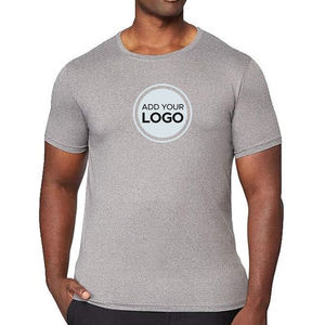 T-shirt uni et blanc en gros pour hommes T-shirt en coton et polyester avec impression de votre logo T-shirt imprimé de grande taille pour hommes - Product Image 4