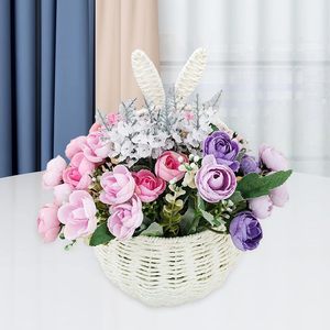 ตะกร้าอีสเตอร์ทรงกระต่ายสุดอินเทรนด์ ทอมือในเวียดนาม สำหรับตกแต่งบ้านอย่างมีสไตล์และเสิร์ฟขนมหรือดอกไม้ได้อย่างหรูหรา - Product Image 4