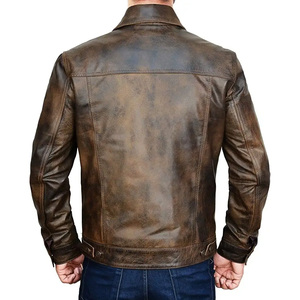 2024 <b>Men</b> Leather <b>Jacket</b> Professional Made Genuine Cowhide Leather Wholesale Hot Selling High Quality <b>Light</b> Weight Best Design - Product Image 3