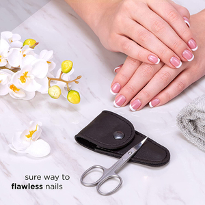 Meilleure vente de ciseaux à ongles en acier inoxydable avec étui en cuir ciseaux à ongles japonais en acier robuste - Product Image 2