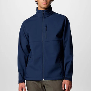 Chaqueta Softshell Ajustable para Hombre, Transpirable, Impermeable, Cortavientos, con Cuello Alto, Cremallera, Informal, de Nailon - Product Image 1