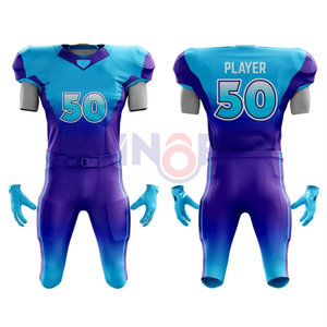 Camiseta de fútbol americano de alta calidad para hombre, ropa deportiva personalizada con mangas cortas, uniformes de sublimación transpirables, conjuntos de venta - Product Image 5