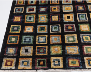 Alfombra de nudo hecha a mano anudada de alta calidad lana Afgan nuevo moderno bordado patrón de forro de trabajo alfombras para sala de estar, dormitorios - Product Image 6