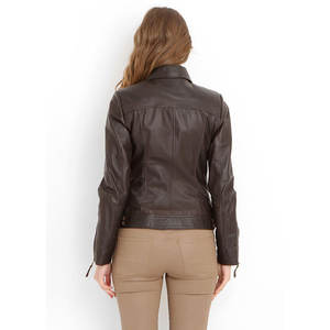 Prix usine haute qualité dames veste en cuir véritable pour automne hiver couleur unie femmes respirant Satin tissé - Product Image 6