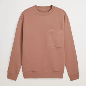 Sweat-shirts en molleton à col montant surdimensionnés en gros, bas côtelés, sweat-shirts en coton mélangé - Product Image 1