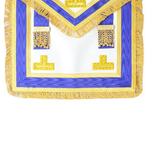 Best <b>Material</b> Handmade Craft Provincial Full Dress Apron Custom Made Masonic Regalia Embroidered Technics <b>Sequin</b> Sew-on - Product Image 4