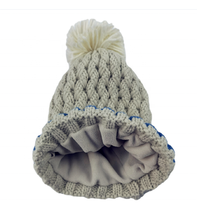 Gorro de Punto Jacquard con Forro Polar, Puño Acanalado Suave, Etiqueta Tejida, Gorro de Invierno Cálido con Forro Polar - Product Image 3