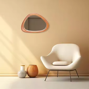 Irregular Wall <b>Mirror</b> <b>Small</b> Wooden <b>Mirror</b> Latest Design Manufacturing India Standard Home by Azora Industries - Product Image 3