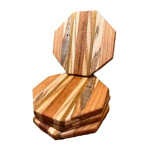 Hexagon Shape Highest Sell Walnut <b>Coasters</b> Wooden& Polished - Product Image 2