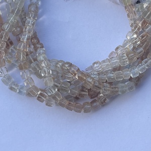 6mm 8mm 10mm marrón Natural Topacio Imperial piedra cubo facetado caja piedras preciosas cuentas hebras venta al por mayor precio de fábrica Regular último - Product Image 2