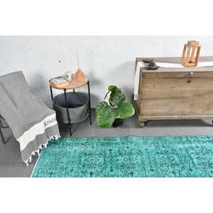 Tapis turc vintage 4.3 x 7.9ft bleu noir tissage plat en laine avec motif patchwork pour décorations de salon et couloirs - Product Image 3