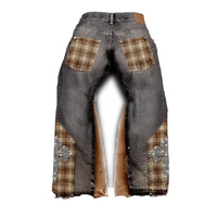 Vente en Gros d'Usine Costumes en Jean pour Hommes, 100% Coton, Design Personnalisé, Délavé Soleil, Effet Usé, Streetwear, Vintage avec Strass