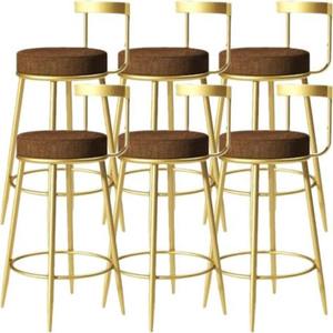 Taburete de hierro elegante y moderno con forma minimalista, perfecto para estudios de apartamentos contemporáneos y espacios de comedor funcionales - Product Image 5