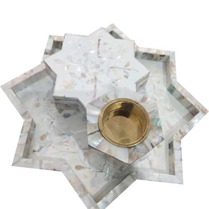 Quemador de incienso Bakhoor con incrustaciones de nácar y hueso, soportes de incienso fragantes hechos a mano para verano, otoño, primavera, fragancia para el hogar - Product Image 1