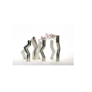 Stainless Steel Modern Big Silver Finishing Flower <b>Stand</b> Pot Metal Flower Planter Pot for Wedding Decorative - Product Image 2