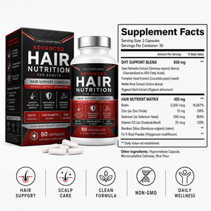 Cápsulas Veganas para Nutrición Capilar Sin GMO con Zinc, <span class=keywords><strong>Selenio</strong></span>, Vitamina D3, Suplemento para Nutrir los Folículos, Marca Privada - Product Image 6