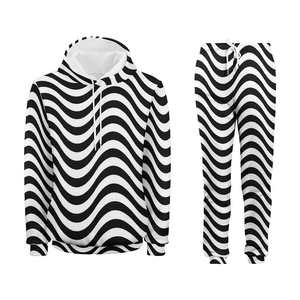 Ensemble de survêtement personnalisé avec logo, très populaire, en polyester, pull oversize, style Backwoods, unisexe, 2 pièces, résistant à l'eau, col en V, pantalon de survêtement - Product Image 3