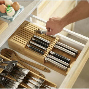 Cuchillo de Bambú de 2 Niveles, Artículos para el Hogar Hechos de Bambú Laminado, Seguros para la Salud y Estéticamente Agradables, Venta al por Mayor. - Product Image 5