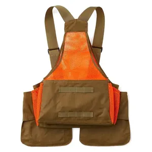 Customized Front Loading Game Bag Pocket Polyester Lightly Padded Upland Hunting Vest Outdoor Sports Summer Breathable vest