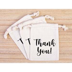 Bolsas de Regalo Personalizadas para Bodas y Despedidas de Soltera, Bolsas de Agradecimiento Hechas de Algodón, Bolsas de Algodón de Diferentes Tamaños - Product Image 1
