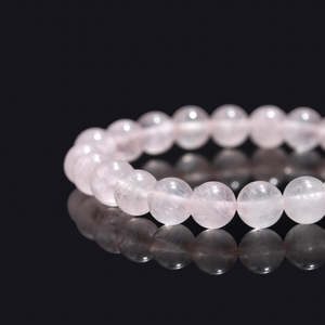 100% Natural 8 mm Rose Quartz Bead Crystal <b>Bracelet</b> 7 Inches Stone Stretch for Meditation Exclusive Meditation <b>Bangle</b> - Product Image 4