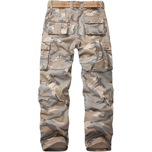 Pantalon de travail confortable de qualité supérieure pour hommes, fabriqué sur mesure, taille haute, tissu en coton à motif droit, poches multiples, grande taille - Product Image 2