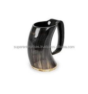 Tasse en corne de conception naturelle, finition polie à la main, Unique pour boire de la bière, décor intérieur, matériau Unique, tasse à boire - Product Image 2